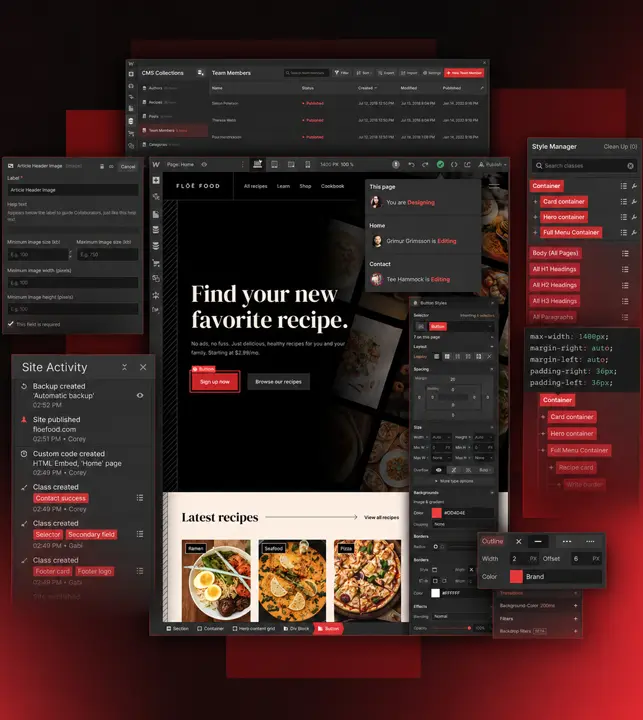 تصميم موقع Webflow مخصص من نيوترونز